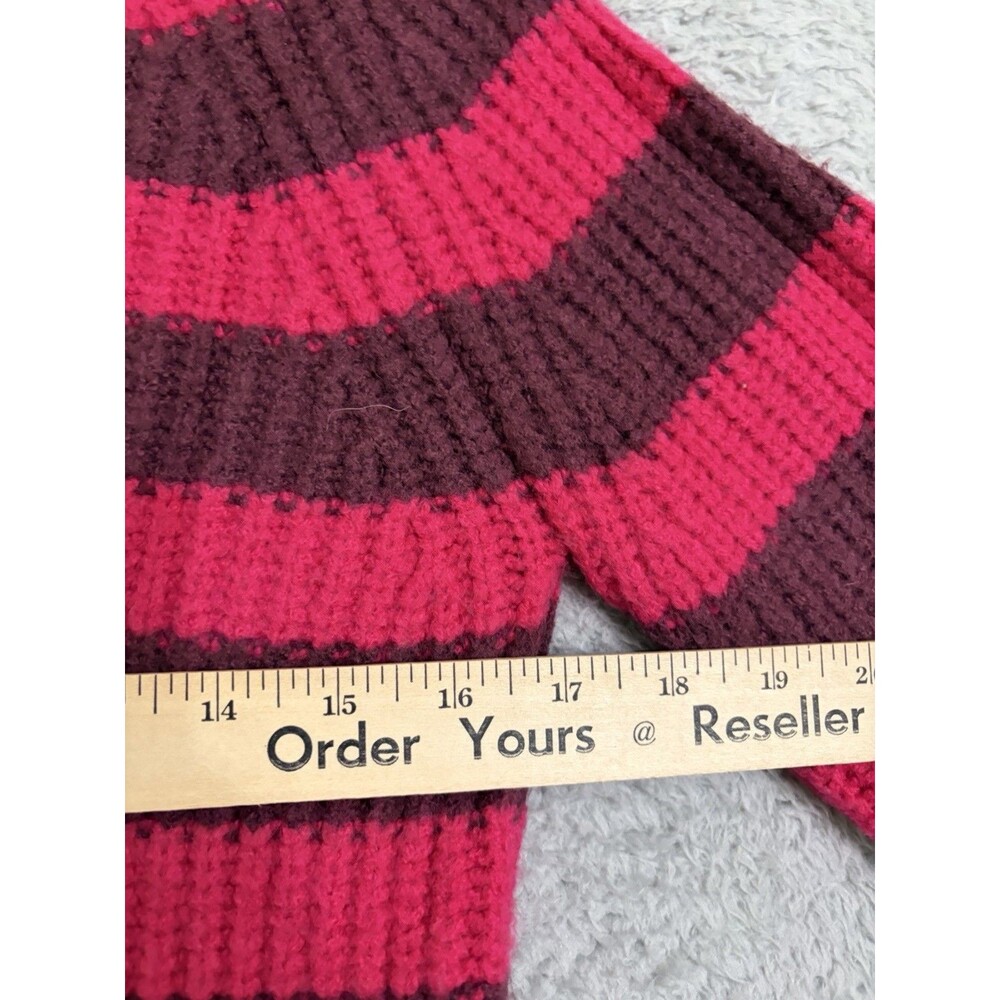 Maeve by Anthropologie Striped Yak Blend Sweater – Pink & Brown | Size Small - Picture 8 of 9